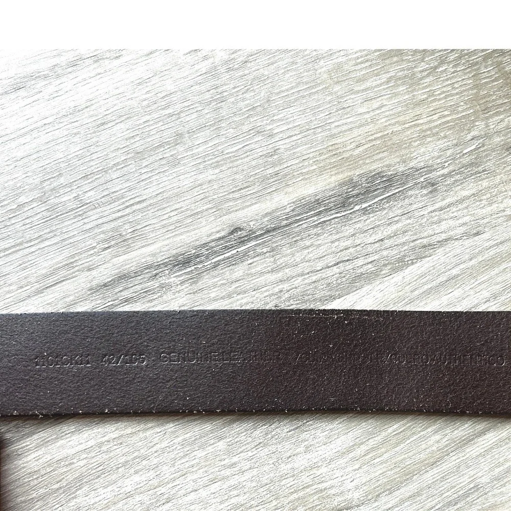 Calvin Klein Mens Brown Genuine Leather Belt Sz 42 Classic Everyday Minimalist